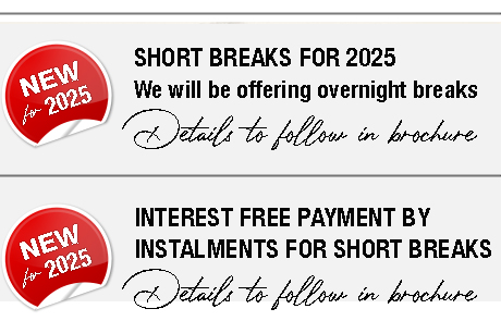 New for 2025 short breaks